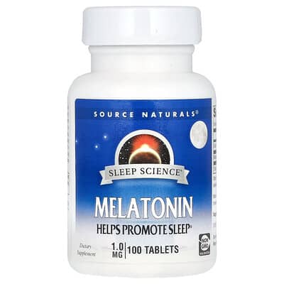 Sleep Science, мелатонин, 1 mg, 100 таблеток