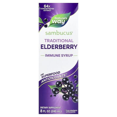 Sambucus®, традиционный сироп для иммунитета, бузина, 8 fl oz (240 ml)