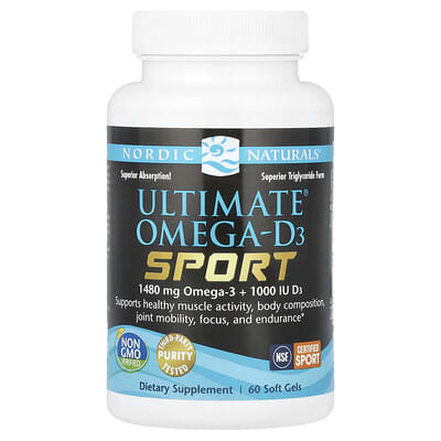 Ultimate Omega®-D3, Sport, 60 мягких капсул