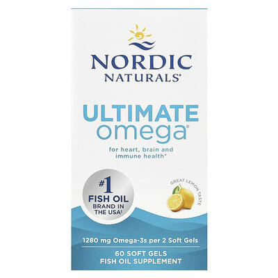 Ultimate Omega, Lemon, 60 Soft Gels (640 mg per Soft Gel)