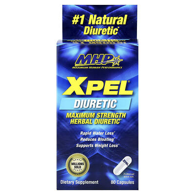 XPEL® Мощный травяной диуретик, 80 капсул