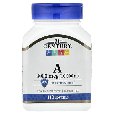 Vitamin A, 3,000 mcg (10,000 IU), 110 Softgels