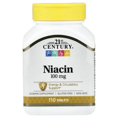 21st Century Ниацин, 100 mg, 110 таблеток