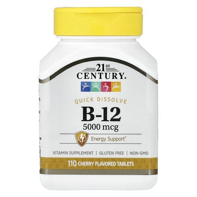 Vitamin B-12, Cherry, 5,000 mcg, 110 Tablets