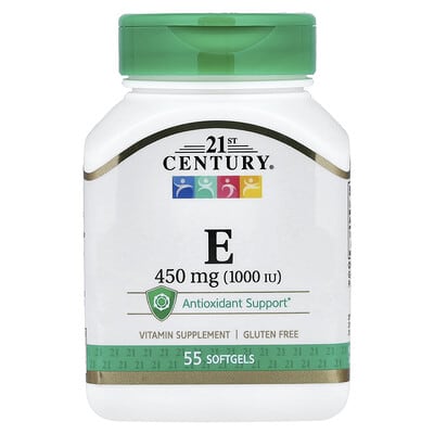 Vitamin E, 450 mg (1,000 IU), 55 Softgels
