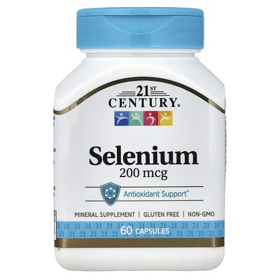 Селен 21st Century, 200 mcg, 60 капсул
