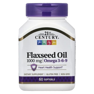 Flaxseed Oil, 1,000 mg, 60 Softgels