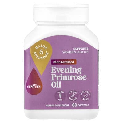Kalos & Splendor™, Evening Primrose Oil, Standardized, 60 Softgels (500 mg per Softgel)