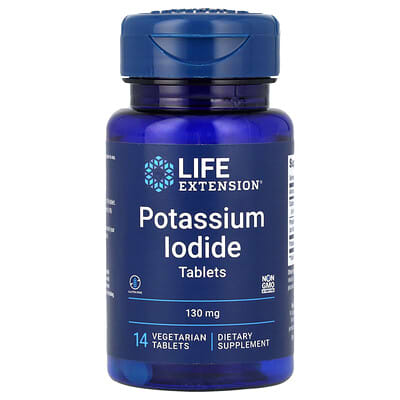 Potassium Iodide, 130 mg, 14 Vegetarian Tablets
