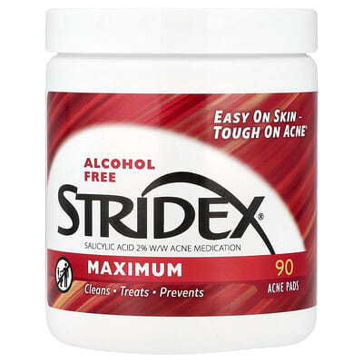 Maximum, Alcohol Free, 90 Acne Pads