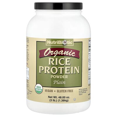 Organic Rice Protein Powder, Plain, 3 lb (1.36 kg)