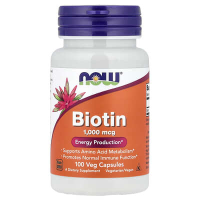 Biotin, 1,000 mcg, 100 Veg Capsules