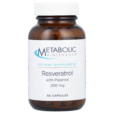 Metabolic Maintenance ресвератрол с пиперином, 60 капсул