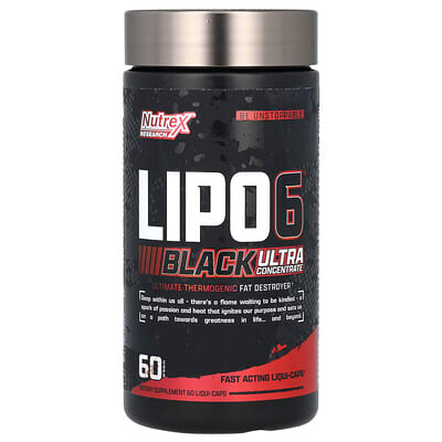 LIPO-6 Black, ультраконцентрат, 60 Liqui-Caps