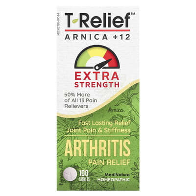 T-Relief™, Arnica +12, средство от боли при артрите, 100 таблеток