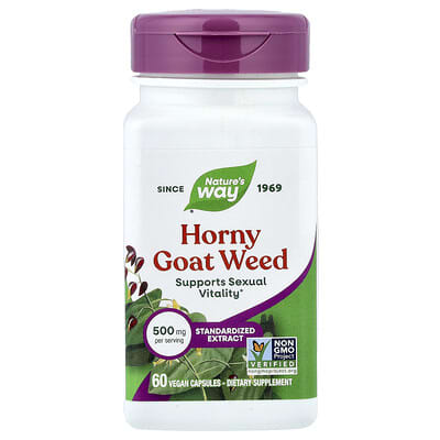 Horny Goat Weed, 500 mg, 60 веганских капсул