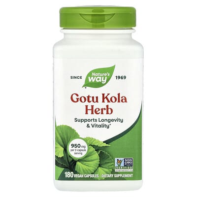 Gotu Kola Herb, 180 Vegan Capsules (475 mg per Capsule)