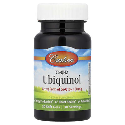 CoQH2 Ubiquinol, 100 mg, 30 мягких капсул