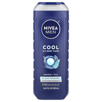 Мужской Cool 3 in 1 Body Wash, Menthol & Yuzu, 16.9 fl oz (500 ml)