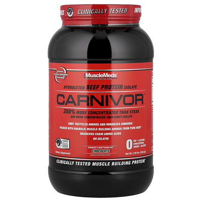 Carnivor™, Hydrolyzed Beef Protein Isolate, Chocolate, 2.09 lbs (949.2 g)