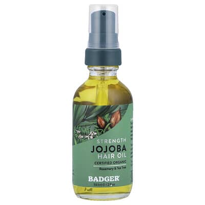 Масло для волос Jojoba, розмарин и чайное дерево, 2 fl oz (59.1 ml)