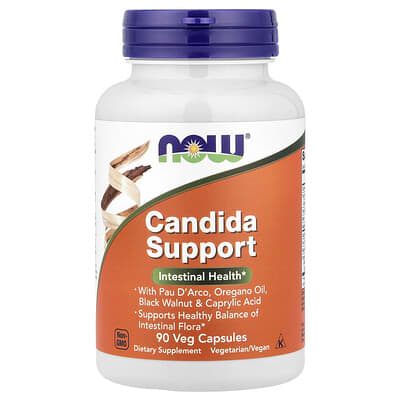 Поддержка Candida, 90 вегетарианских капсул