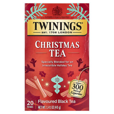 Flavored Black Tea, Christmas Tea, 20 Tea Bags, 1.41 oz (40 g)