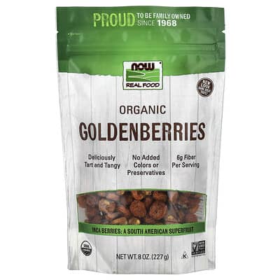 NOW Foods органические золотые ягоды (goldenberries), 8 oz (227 g)