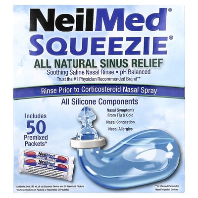 NeilMed® Squeezie®, натуральное средство для облегчения состояния пазух, 1 набор