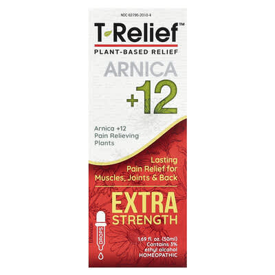 T-Relief, растительное средство Arnica +12, 1.69 fl oz (50 ml)