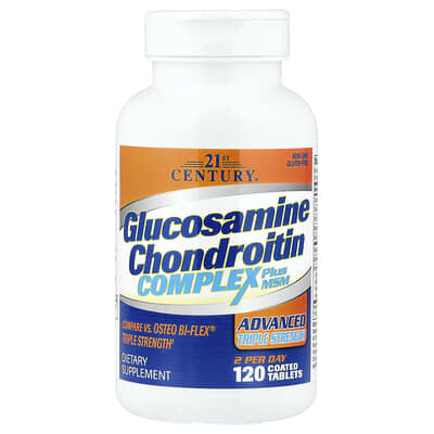 Glucosamine Chondroitin Complex Plus MSM, Advanced Triple Strength, 120 Coated Tablets