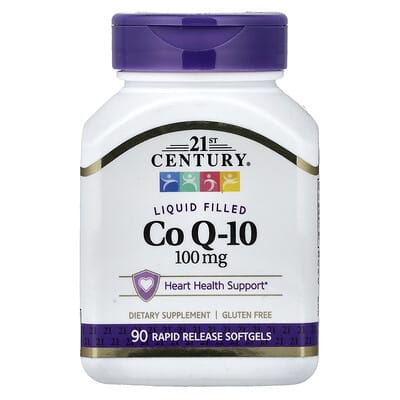 21st Century CoQ-10 в жидких капсулах, 100 mg, 90 мягких капсул быстрого высвобождения