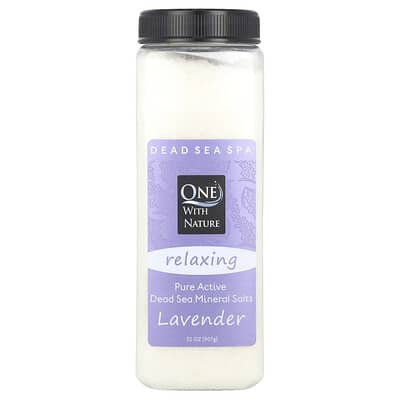 One with Nature Dead Sea Spa минеральные соли, лаванда, 32 oz (907 g)