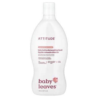 Baby Leaves® Жидкое средство для мытья детских бутылочек, без отдушки, 23.7 fl oz (700 ml)