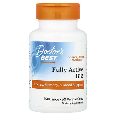 Fully Active B12, 1,500 mcg, 60 вегетарианских капсул