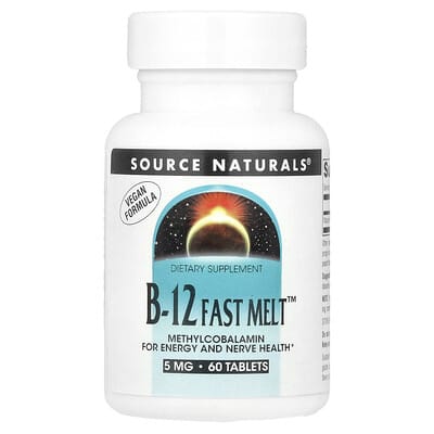 Source Naturals B-12 Fast Melt™, 5 mg, 60 таблеток