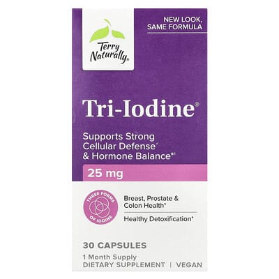 Terry Naturally Tri-Iodine®, 25 mg, 30 капсул