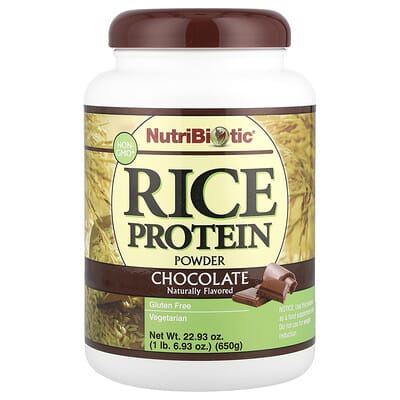 Rice Protein Powder, Chocolate, 1 lb 6.93 oz (650 g)