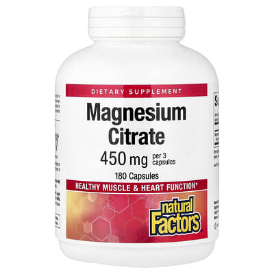 Magnesium Citrate, 180 Capsules (150 mg per Capsule)