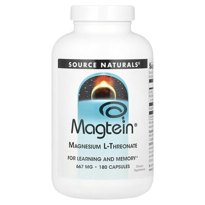 Magtein®, магний L-threonate, 180 капсул