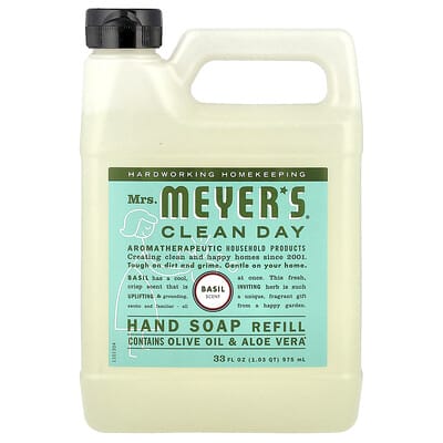Средство для мытья рук, базилик, 33 fl oz (975 ml)