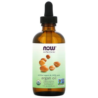 Solutions, Certified Organic & 100% Pure Argan Oil, 4 fl oz (118 ml)