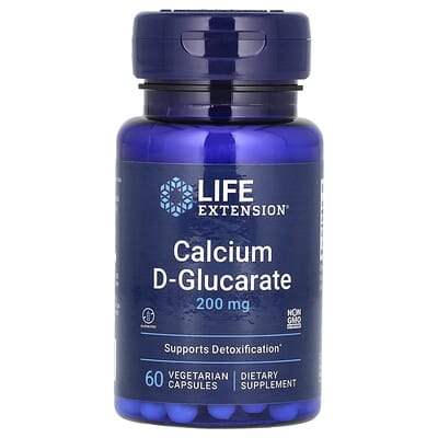 Кальций D-Глюкарат, 200 mg, 60 вегетарианских капсул