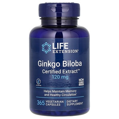 Ginkgo Biloba, 120 mg, 365 Vegetarian Capsules
