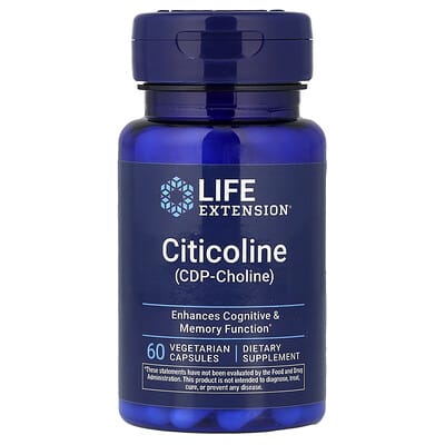 Цитиколин (CDP-Choline), 60 вегетарианских капсул (250 mg на капсулу)