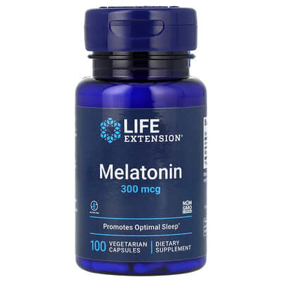 Мелатонин Life Extension Melatonin, 300 mcg, 100 Vegetarian Capsules