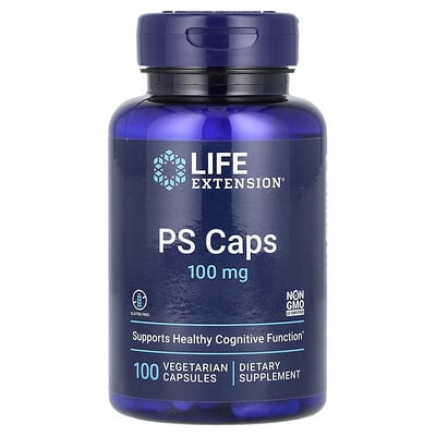 PS Caps, 100 mg, 100 вегетарианских капсул