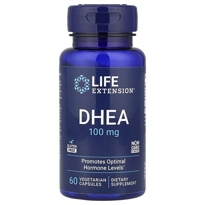 DHEA, 100 mg, 60 Vegetarian Capsules