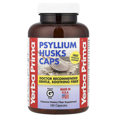 Капсулы с шелухой псиллиума Psyllium Husks Caps, 180 Capsules