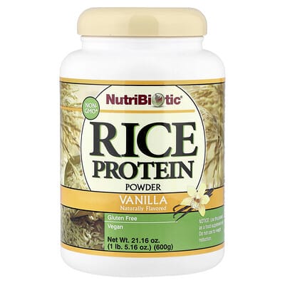 Raw Rice Protein, Vanilla, 1 lb 5.16 oz (600 g)